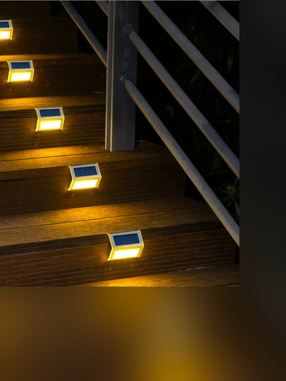 NIB Fusion Solar Rail Light 2-Pack Stainless Steel 45222